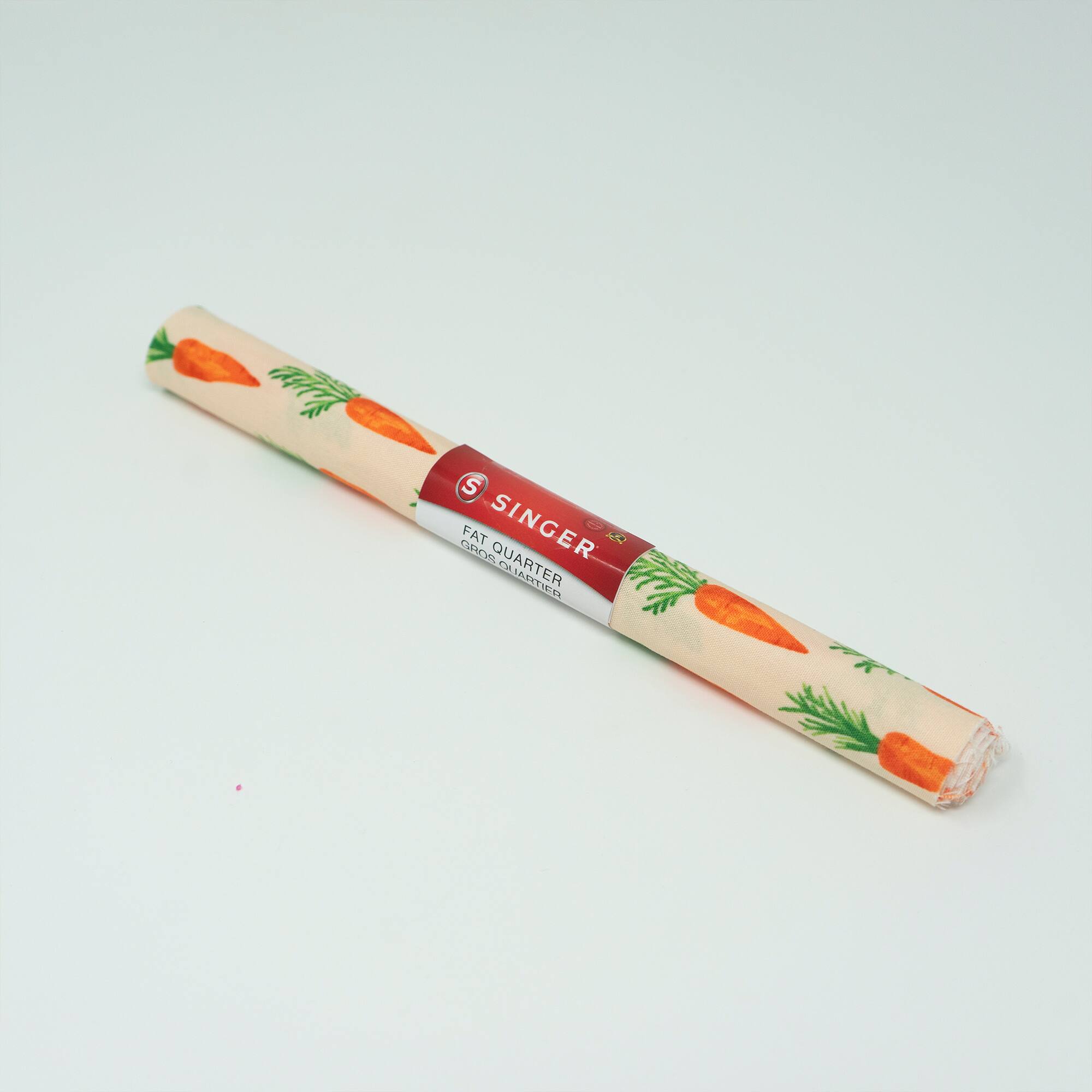 SINGER Carrot Print Ringspun Cotton Fabric Fat Quarter